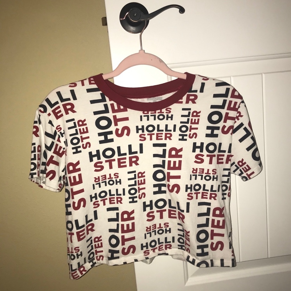 hollister crop top tee